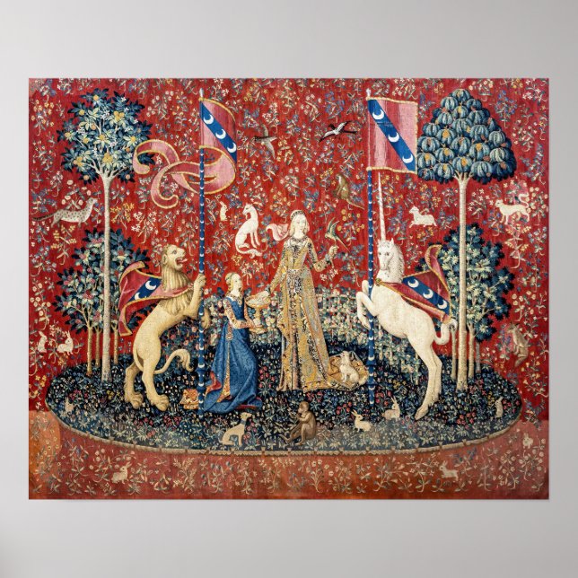 Die Dame und das Einhorn, Geschmack Poster (Vorne)