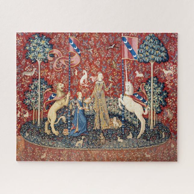 Die Dame und das Einhorn, Geschmack Puzzle (Horizontal)