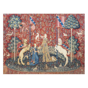 Die Dame und das Einhorn, Geschmack Tischdecke