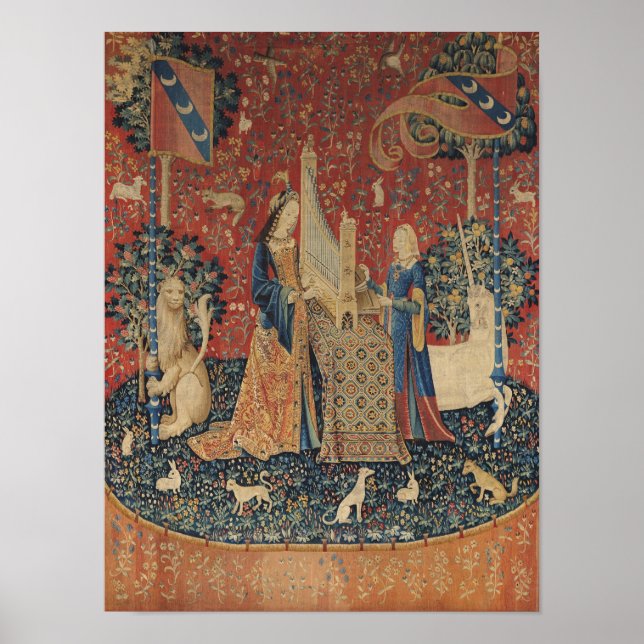 Die Dame und das Einhorn: "Hören" Poster (Vorne)