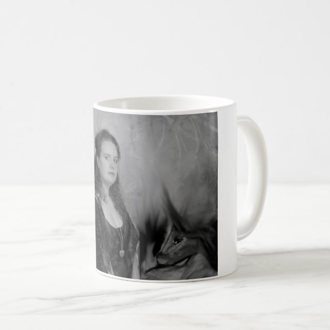 Die Dame und das Einhorn Kaffeetasse (VorderseiteRechts)