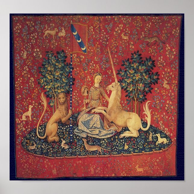 Die Dame und das Einhorn Poster (Vorne)