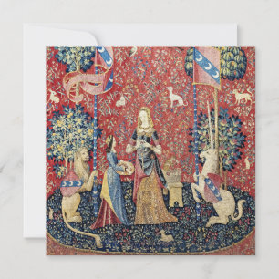 Die Dame und das Einhorn, riechen Dankeskarte