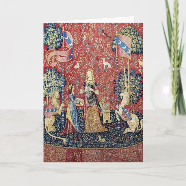 Die Dame und das Einhorn, riechen Karte (Vorderseite)