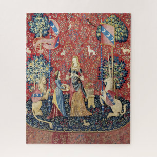 Die Dame und das Einhorn, riechen Puzzle