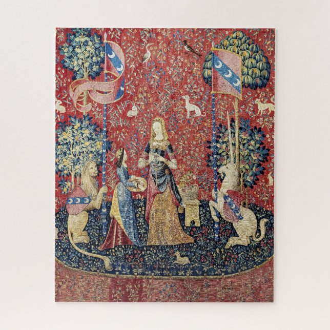 Die Dame und das Einhorn, riechen Puzzle (Vertikal)