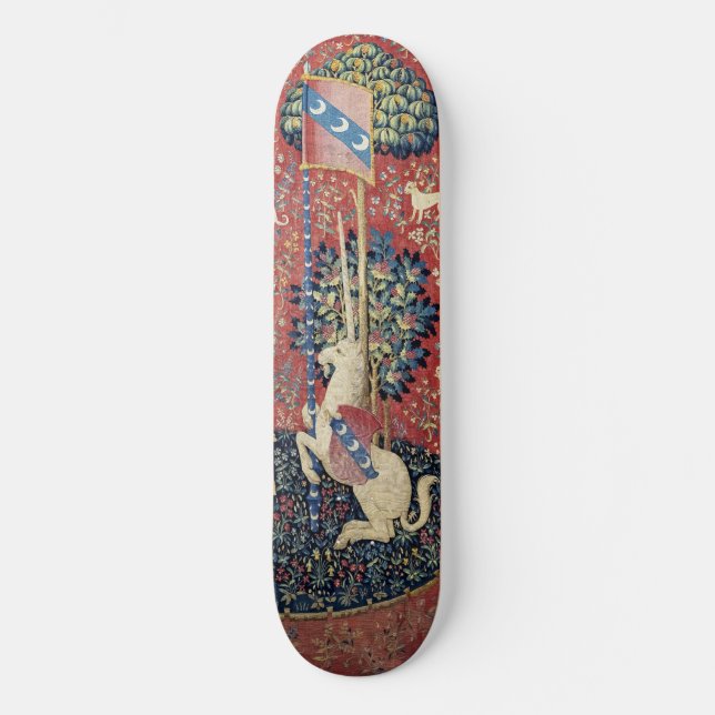 Die Dame und das Einhorn, riechen Skateboard (Vorderseite)