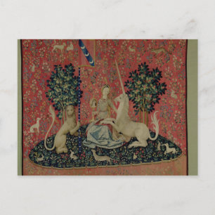 Die Dame und das Einhorn: "Sight" Postkarte