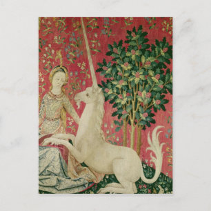 Die Dame und das Einhorn: "Sight" Postkarte