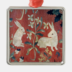 Die Dame und das Einhorn: 'Taste Ornament Aus Metall