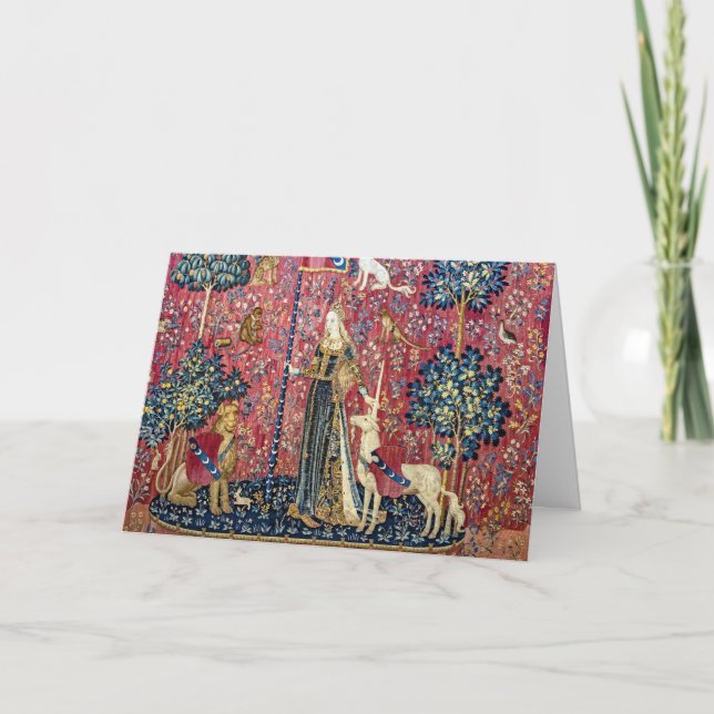 Die Dame und das Einhorn, Touch Karte (Vorderseite)