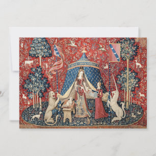 Die Dame und das Einhorn, zu meinem einzigen Wunsc Dankeskarte