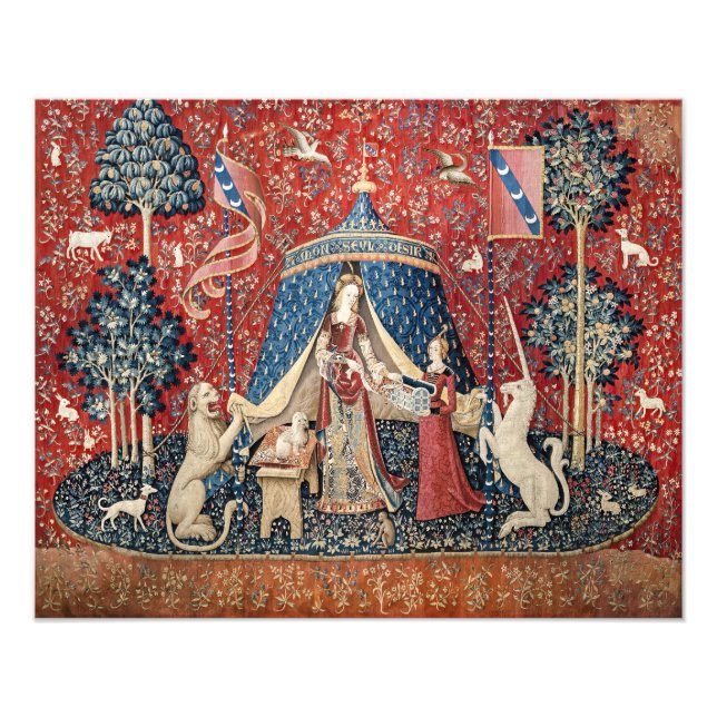 Die Dame und das Einhorn, zu meinem einzigen Wunsc Fotodruck (Vorne)