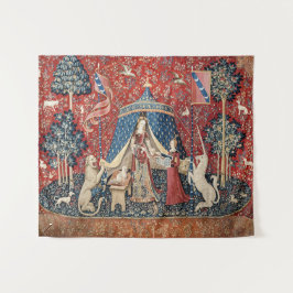 Die Dame und das Einhorn, zu meinem einzigen Wunsc Wandteppich