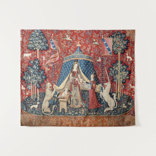 Die Dame und das Einhorn, zu meinem einzigen Wunsc Wandteppich