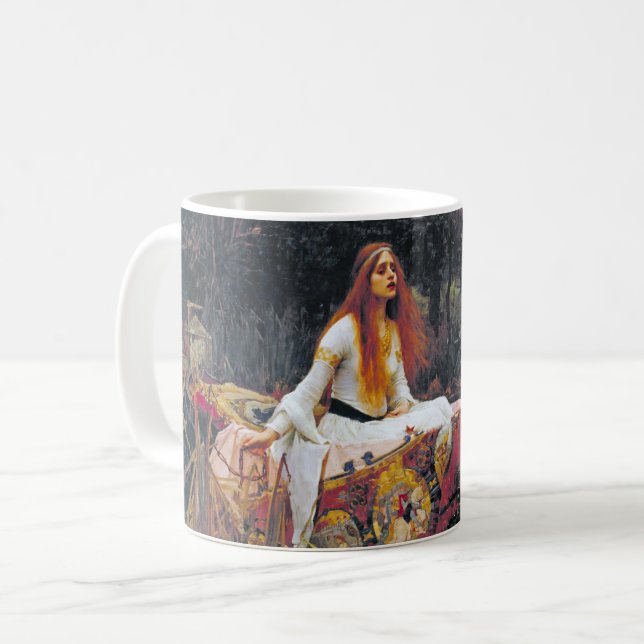 Die Dame von Shalott, John William Waterhouse Kaffeetasse (Vorderseite Links)