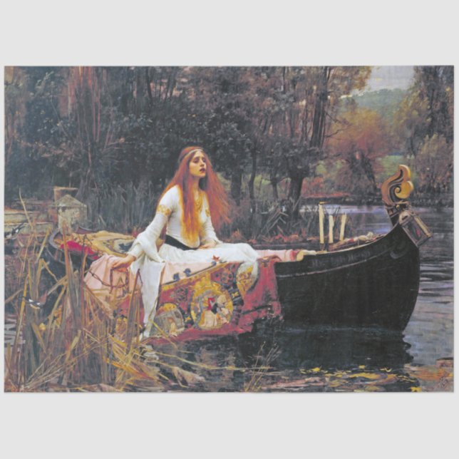 Die Dame von Shalott, John William Waterhouse Seidenpapier (Vorderseite)