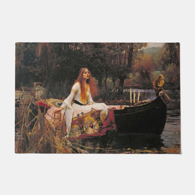 Die Dame von Shalott (mittelalterliche Schönheit) Fußmatte (Vorderseite)
