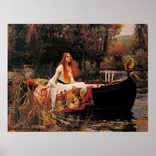 Die Dame von Shalott (mittelalterliche Schönheit) Poster