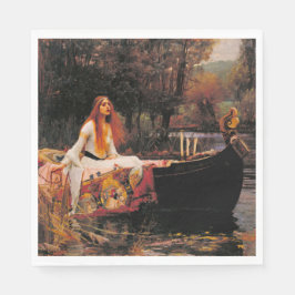 Die Dame von Shalott (mittelalterliche Schönheit) Serviette