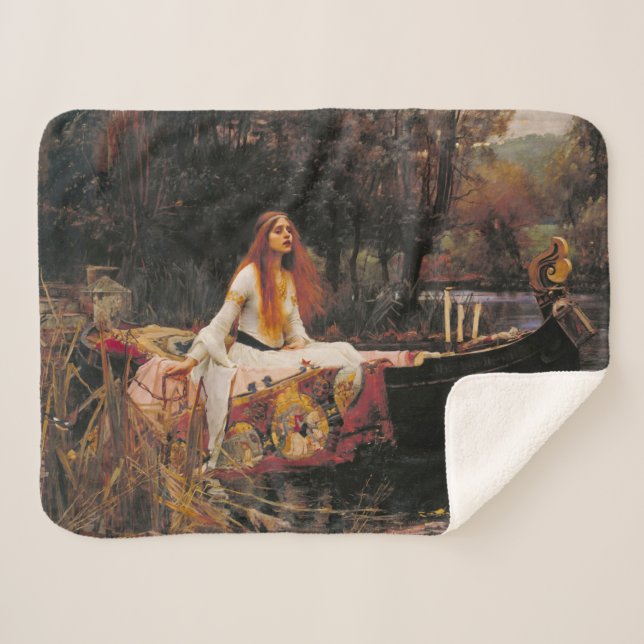 Die Dame von Shalott (mittelalterliche Schönheit) Sherpadecke (Vorderseite (Horizontal))