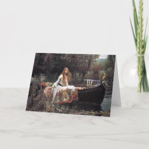 Die Dame von Shalott von John W. Wasserhouse Karte