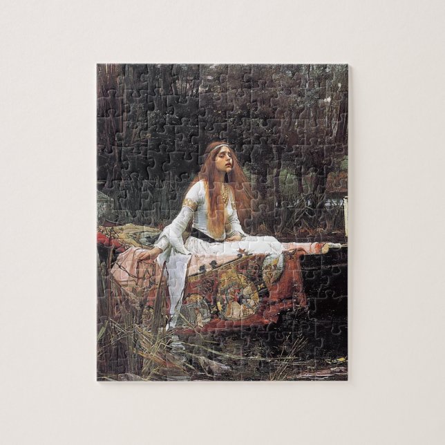 Die Dame von Shalott von John W. Waterhouse Puzzle (Vertikal)