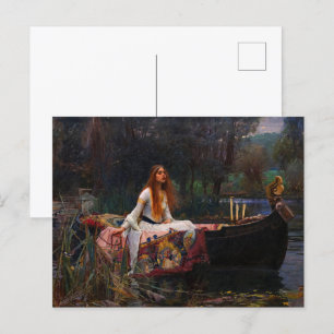 Die Dame von Shalott von John William Waterhouse Einladungspostkarte
