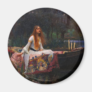 Die Dame von Shalott von John William Waterhouse Magnet