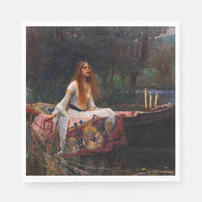 Die Dame von Shalott von John William Waterhouse Serviette (Vorderseite)
