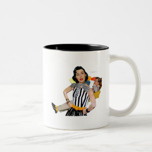 Die Dame wurde beleidigt 2 Zweifarbige Tasse