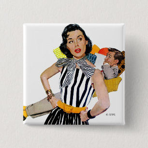 Die Dame wurde isoliert 2 Button