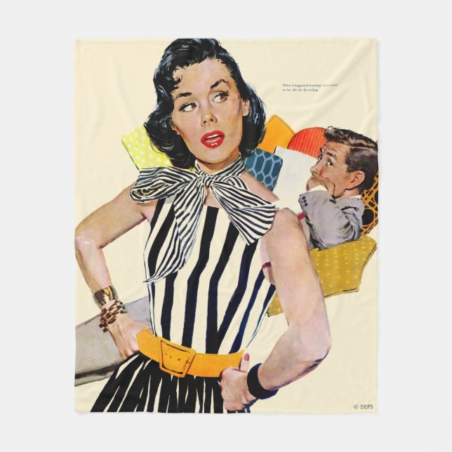 Die Dame wurde isoliert 2 Fleecedecke (Vorderseite)