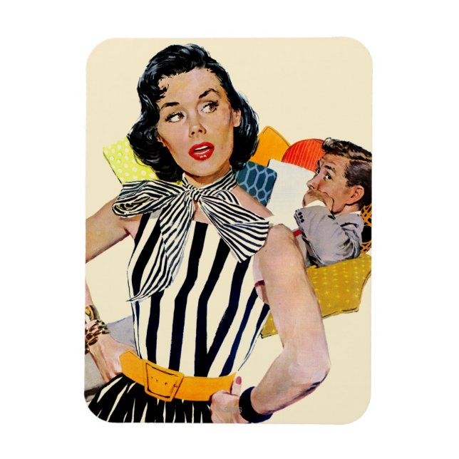 Die Dame wurde isoliert Magnet (Vertikal)