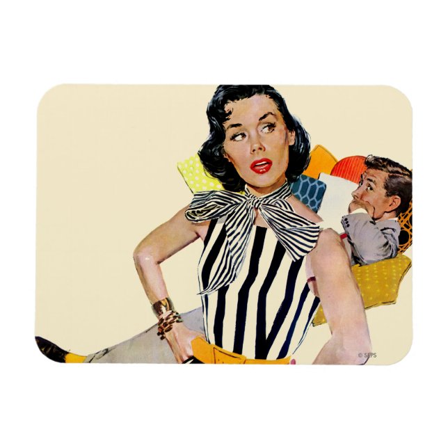 Die Dame wurde isoliert Magnet (Horizontal)