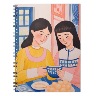 Die Damen im Café Notizblock