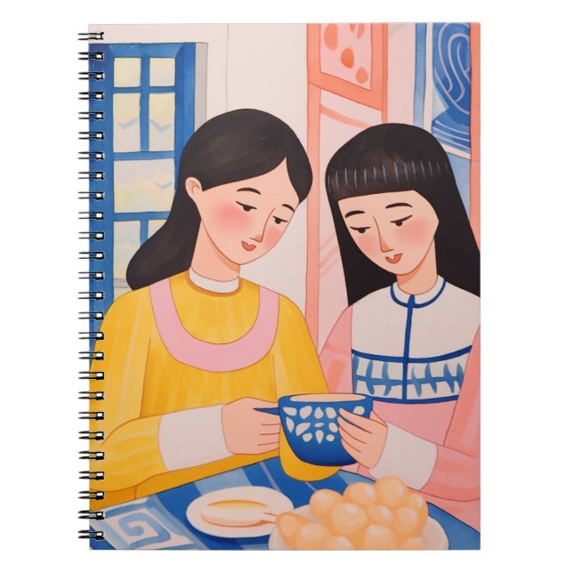 Die Damen im Café Notizblock (Vorderseite)