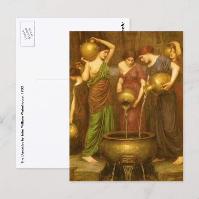 Die Danaides von John William Waterhouse Postkarte (Vorne/Hinten)
