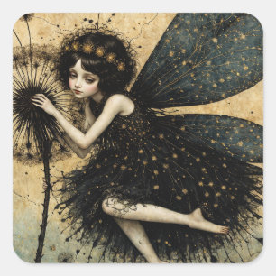 Die Dandylion Fairy Quadratischer Aufkleber