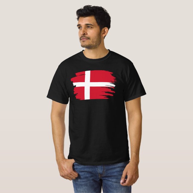 Die dänische Flagge T-Shirt (Vorne ganz)