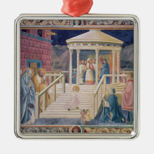 Die Darstellung der gesegneten Jungfrau Mary Silbernes Ornament