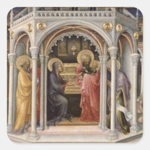 Die Darstellung im Tempel 2 Quadratischer Aufkleber