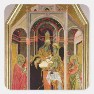 Die Darstellung im Tempel 2 Quadratischer Aufkleber