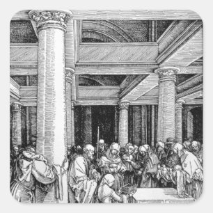 Die Darstellung im Tempel, c.1503/4 Quadratischer Aufkleber