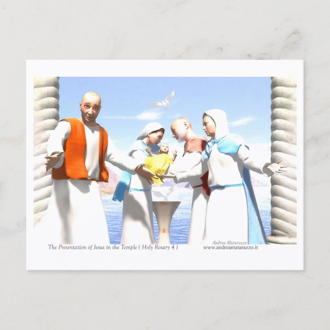 Die Darstellung Jesu im Tempel Postkarte (Vorderseite)