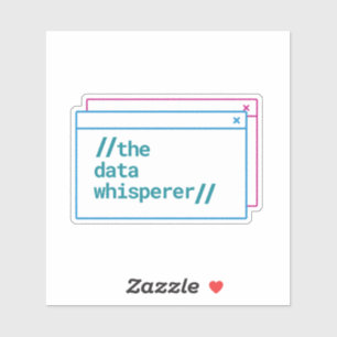 die Daten flüstern Custom-Cut Vinyl Sticker