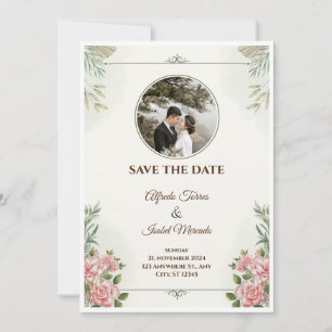 Die Datumskarten für Hochzeit, Verlobung, Jubiläum Einladung