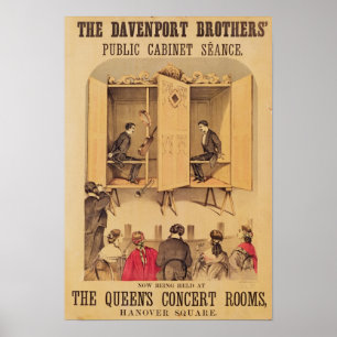 Die Davenport-Brüder, Plakat für Seance, 1865