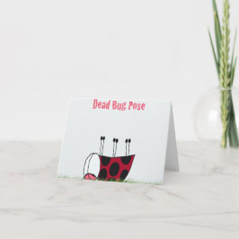 Die Dead Bug Yoga Pose Illustration Karte