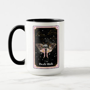 Die Death Moth Tarot Card Moon Pink Celestie Tasse